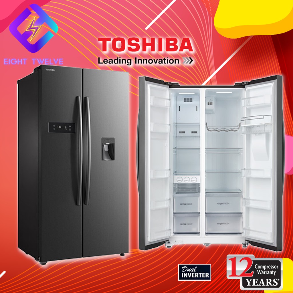 Toshiba side by side. Toshiba Fridge. Холодильник (Side-by-Side) Toshiba gr-rs780wi-PMJ(05). Toshiba Side by Side поломка двери.