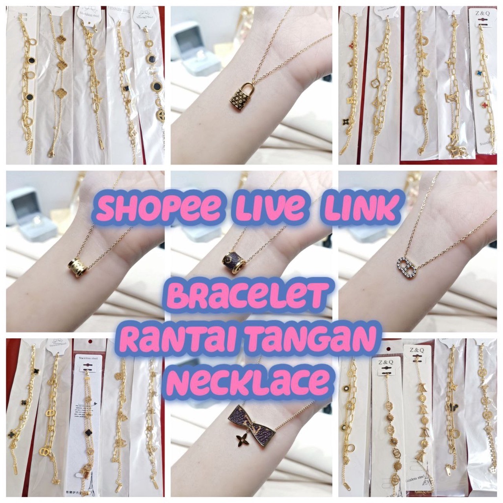 Shopee Live Link Bracelet Necklace Rantai Tangan Shopee Malaysia