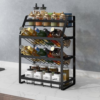 Kitchen Spice Rack Stainless Steel 3 Layers 4 Layers Condiment Rack ...