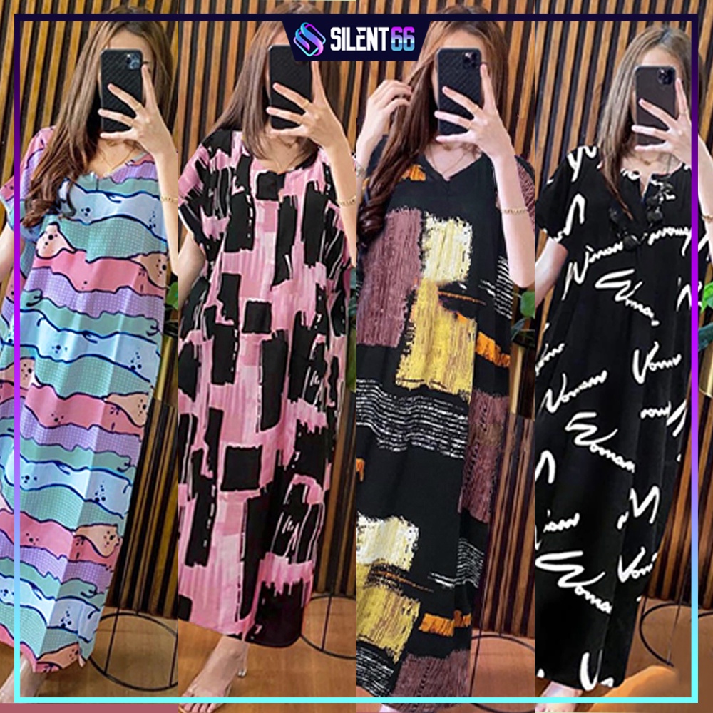 READY STOCK Women Night Dress Baju Tidur Wanita Pajamas Dress Sleepwear Daster Baju Ibu Menyusu Maternity Dress - ELLA