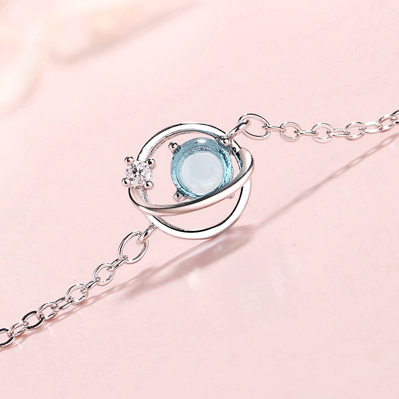 Bracciale pianeta cristallo blu stellato accessorio aurora_voghion.com
