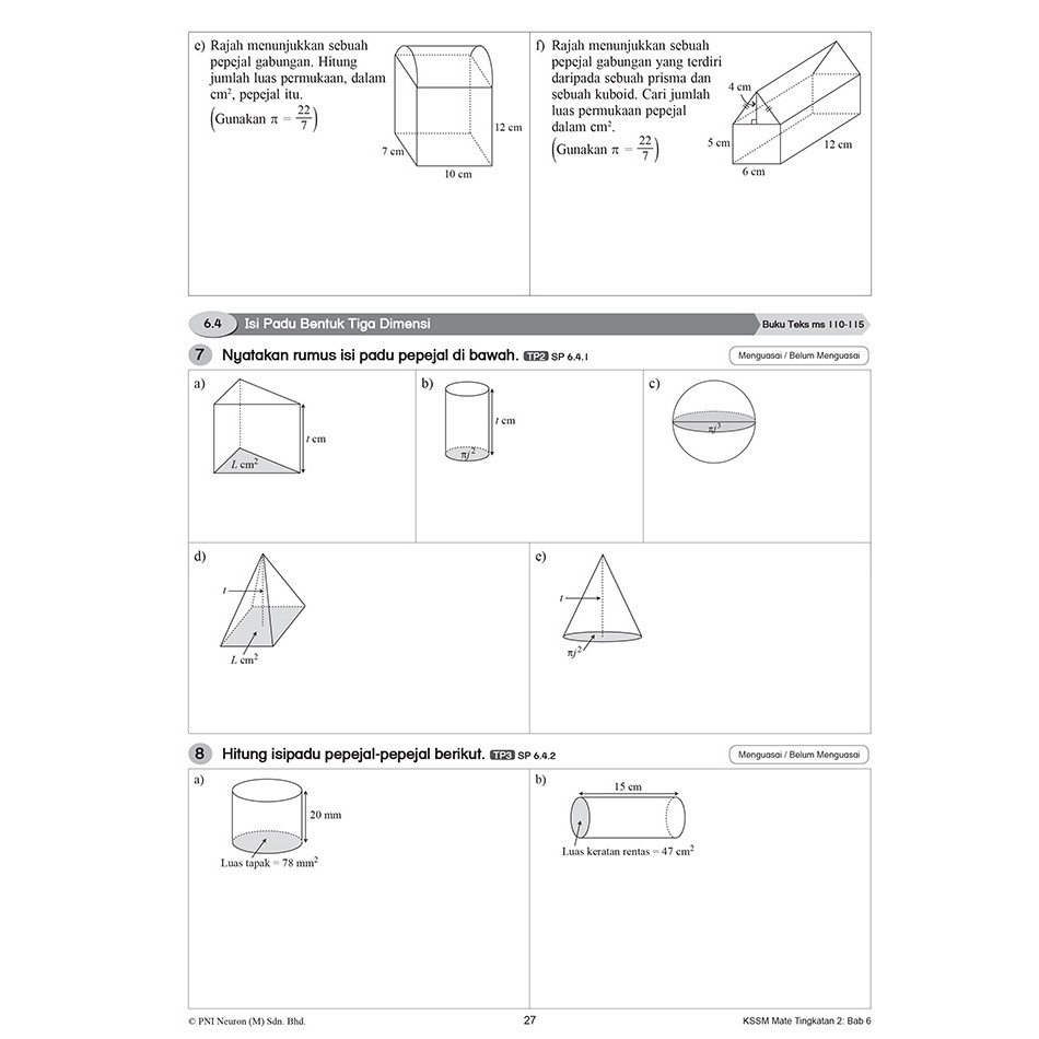 Riang Belajar Kssm Matematik Tingkatan 2 Shopee Malaysia