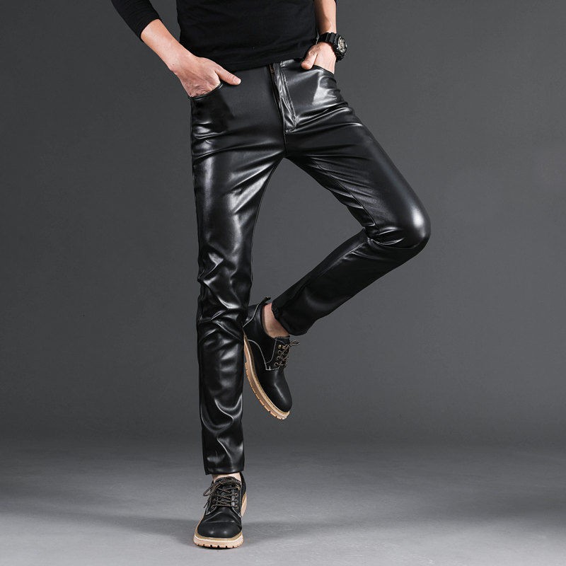 thin leather pants
