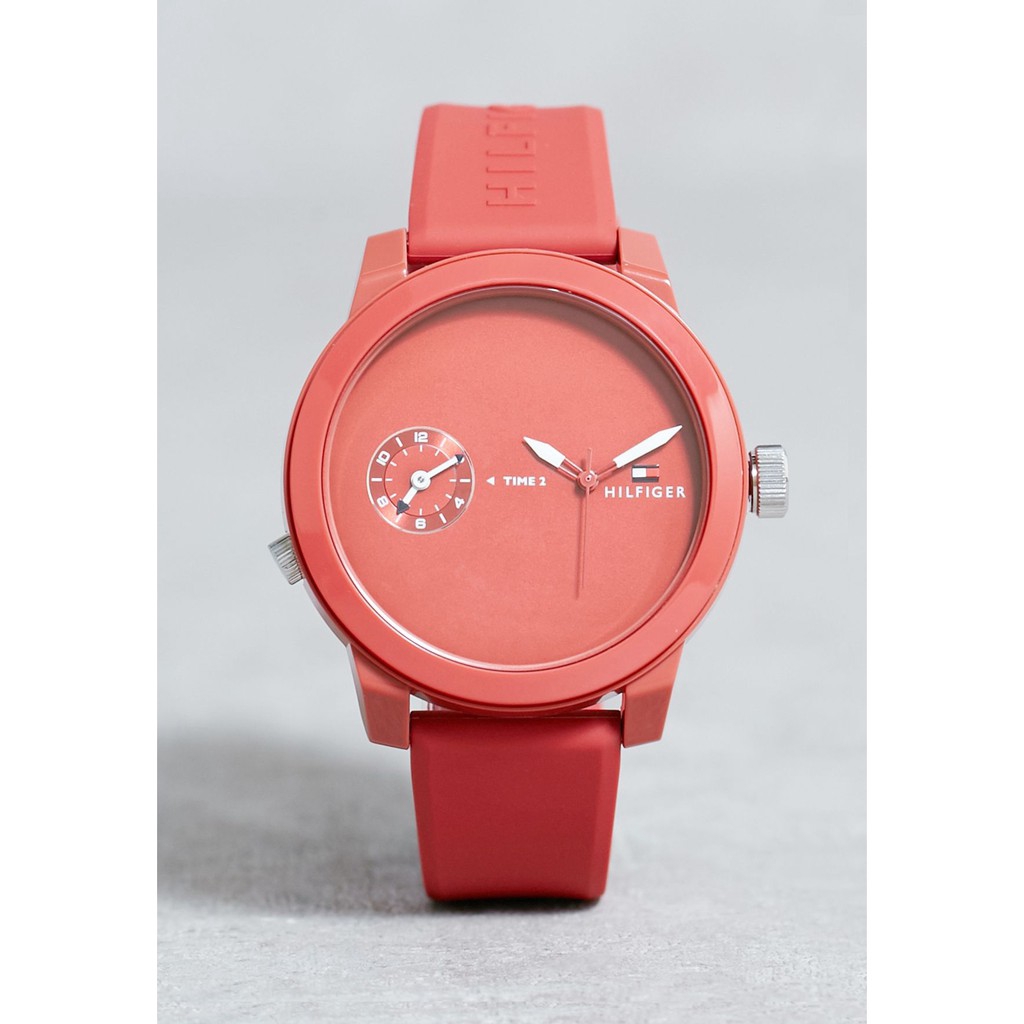 tommy hilfiger red strap watch