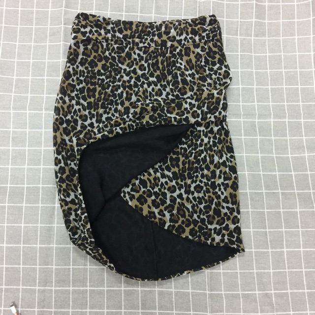 mango leopard print skirt