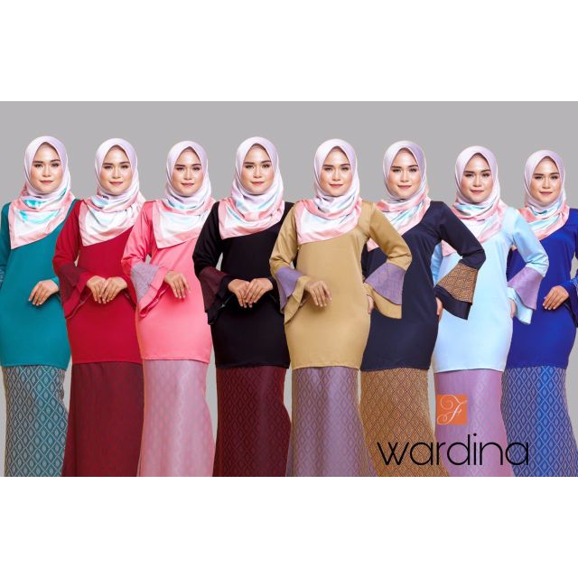  FREE SHIPPING KURUNG  MODEN  WARDINA by FARIMIE Saiz  S M 