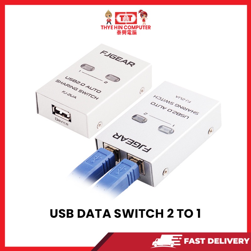 J02 USB DATA SWITCH 2 TO 1 (DELIVER BY SEREMBAN & MELAKA) Shopee Malaysia