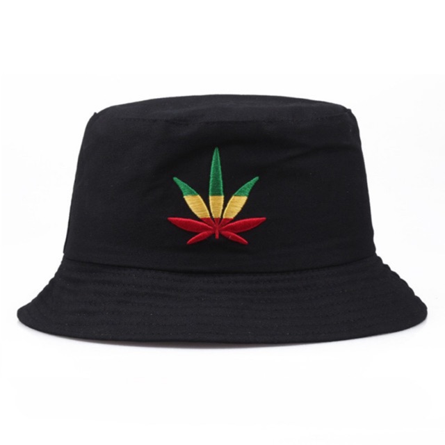 bucket hat weed leaf