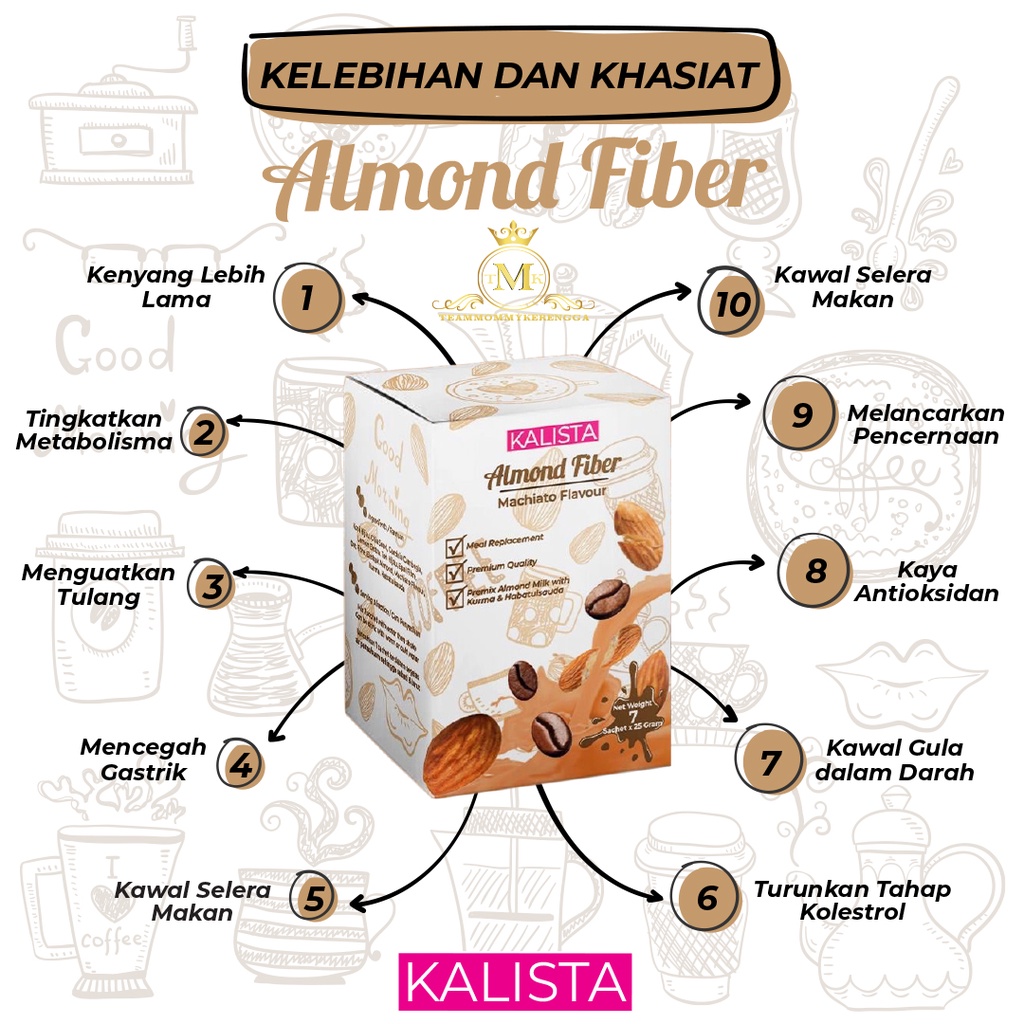 🔥READY STOCK🔥 ALMOND FIBER & GREEN APPLE slimming detox jus kurus