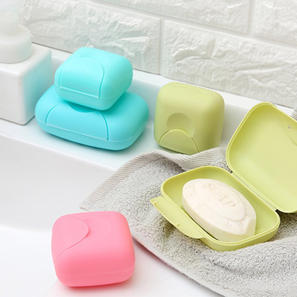 Travel Washing Bath Soap Box with Lid Seal Leak-proof Portable Case Container 