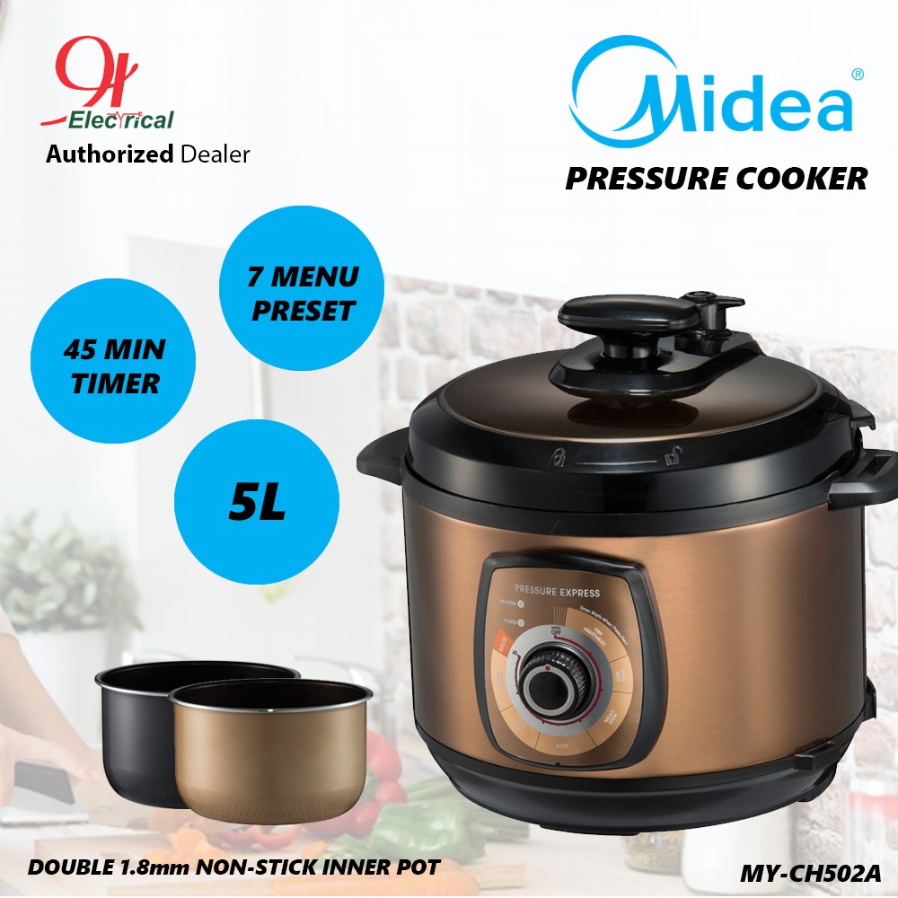 MIDEA 5.0L Pressure Cooker with Dual Inner Pot MY-CH502A