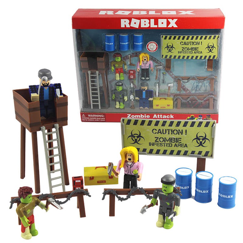 Cartoon Pvc Roblox Virtual Reality Zombie Attack Set Game Toys Kids Gifts Shopee Malaysia - area 51 zombie attack in roblox