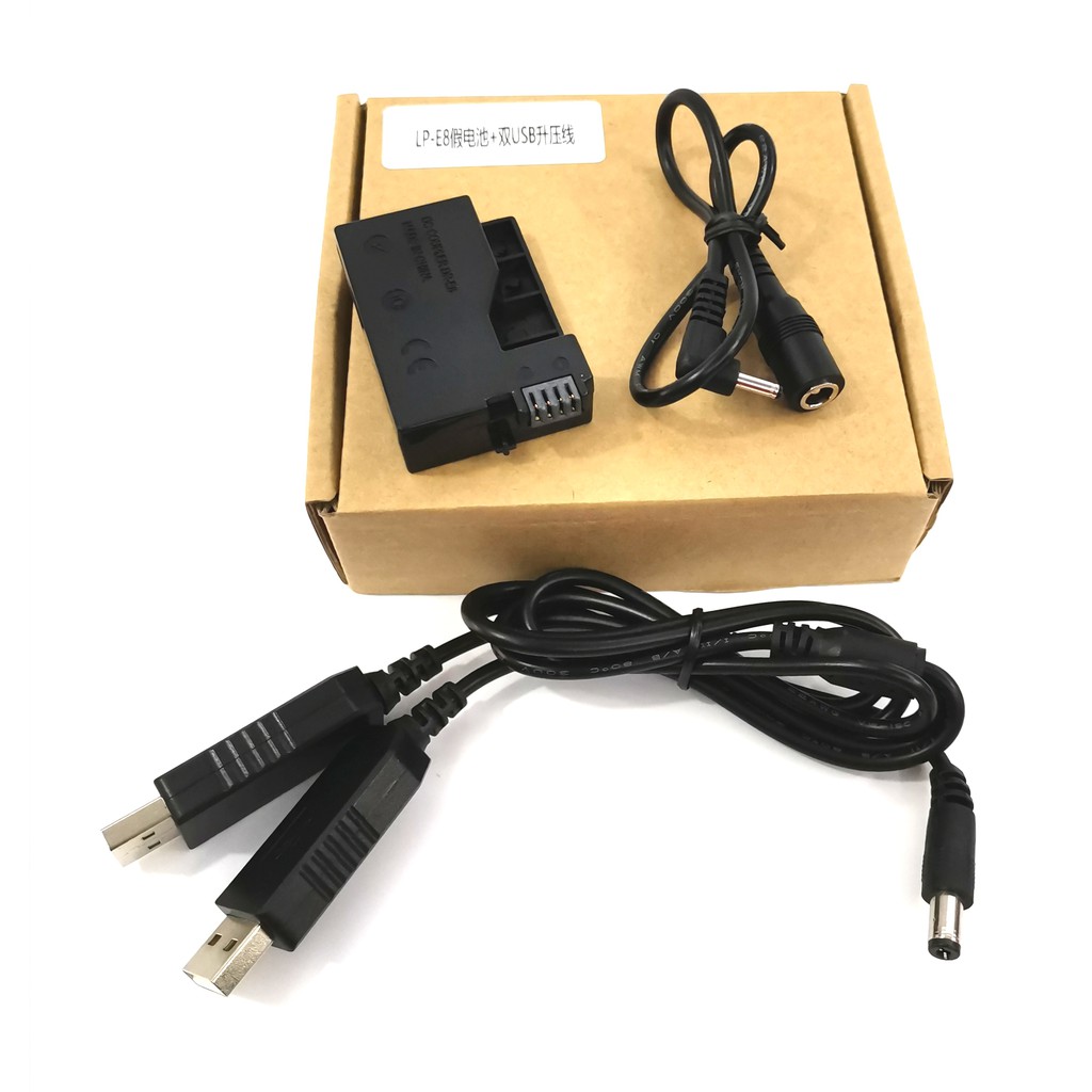 DR-E8 USB Power Adapter LP-E8 Dummy Battery DC Coupler for Canon EOS 600D  550D 650D 700D Rebel T4i T5i Kiss X5 X6 etc.. | Shopee Malaysia