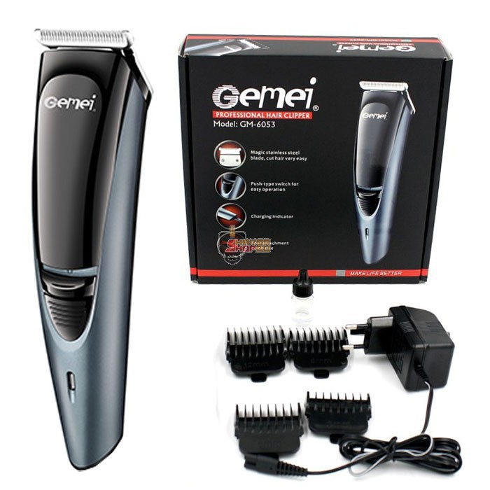 Gemei Gm 6053 Professional Hair Clipper Trimmer For Men Shopee