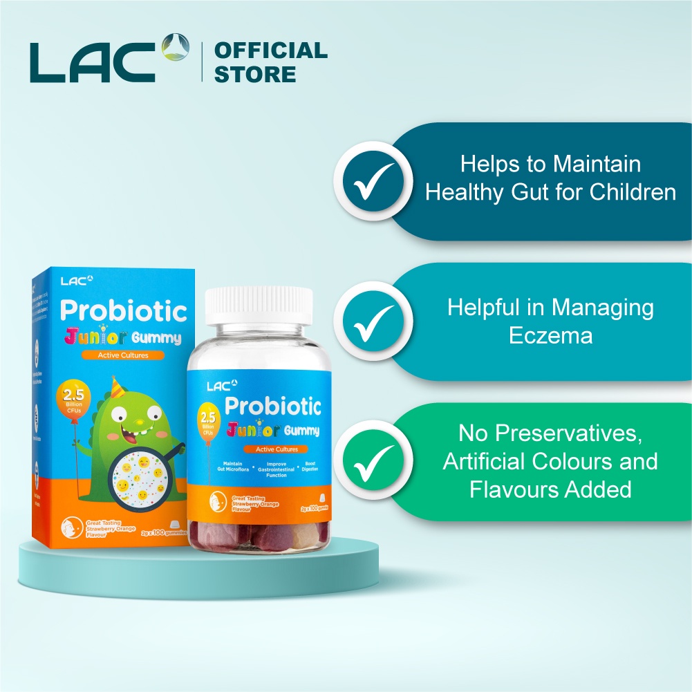 [Expiry Jul 2023] LAC Probiotic Junior Gummy - Strawberry Orange (100 ...