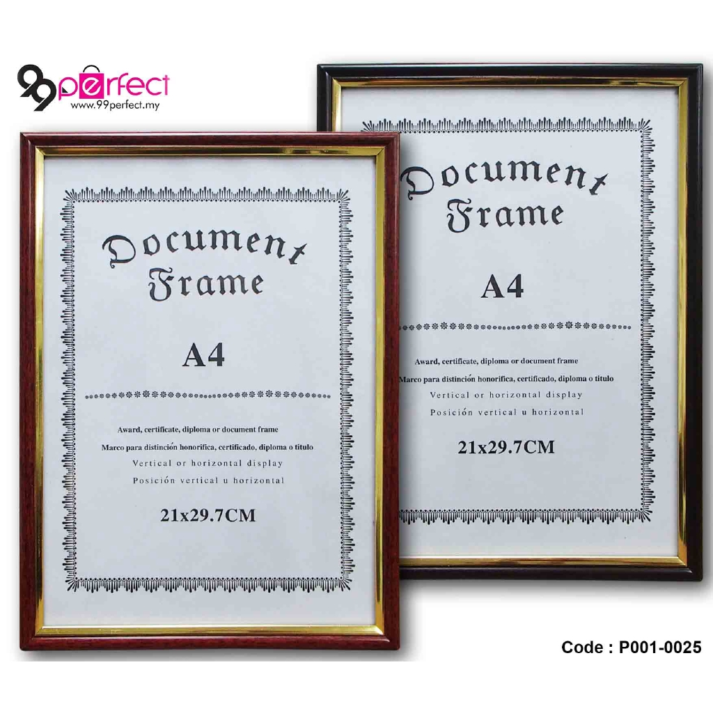 A4 Size Document Frame/ Photo Frame/Certificate Frame (P125