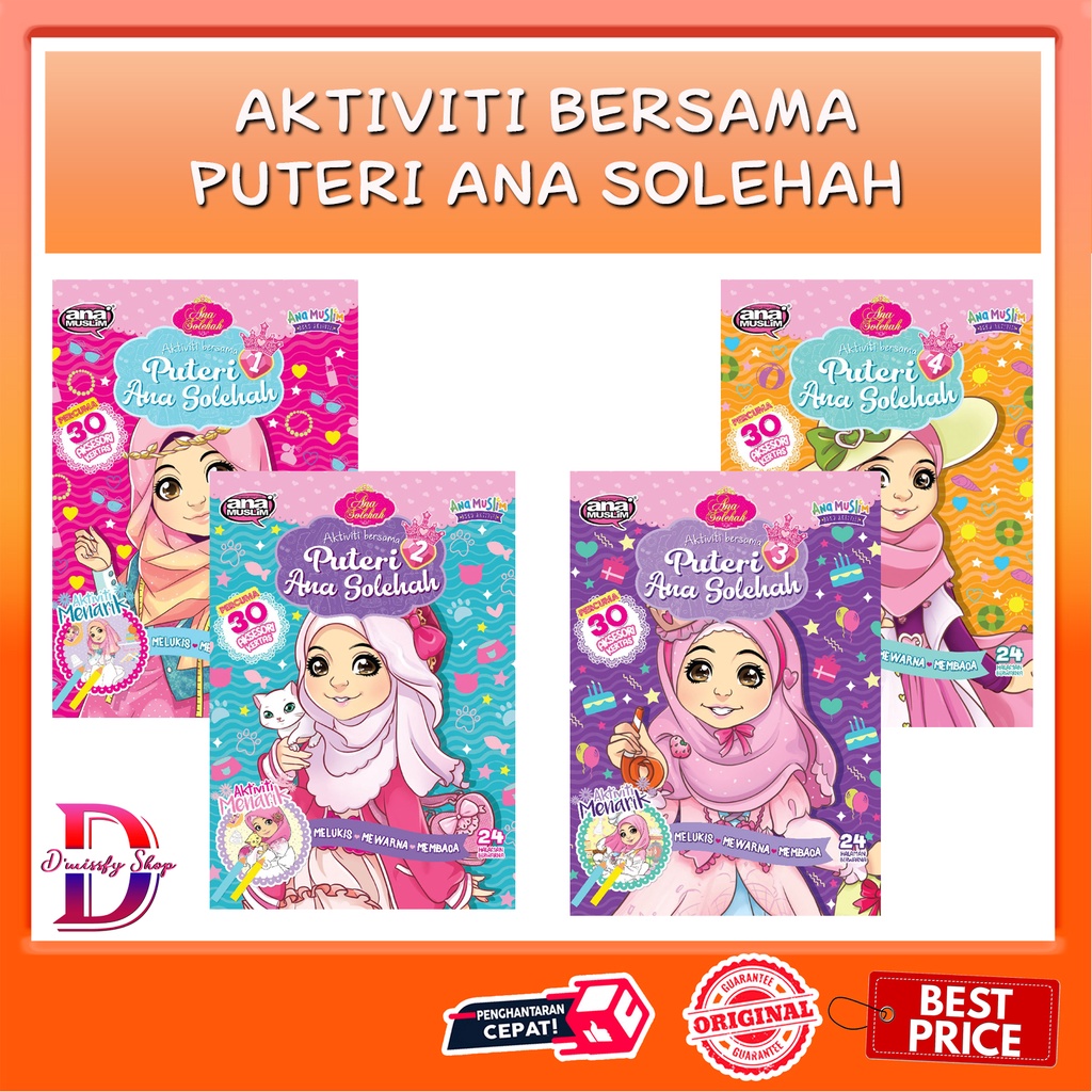 Aktiviti Bersama Puteri Ana Solehah [Buku Aktiviti Kanak-Kanak 3 