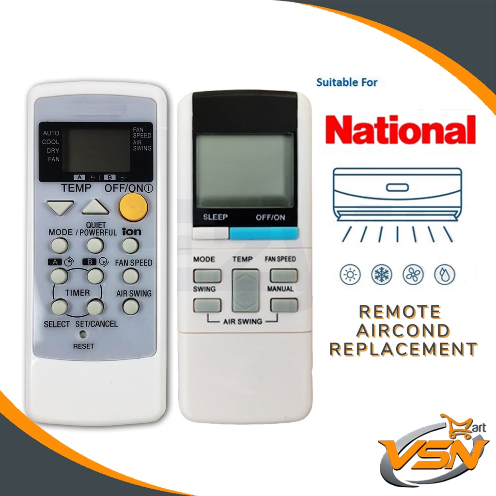 [VSNMART] National Panasonic ION Aircond Air Cond Remote Control