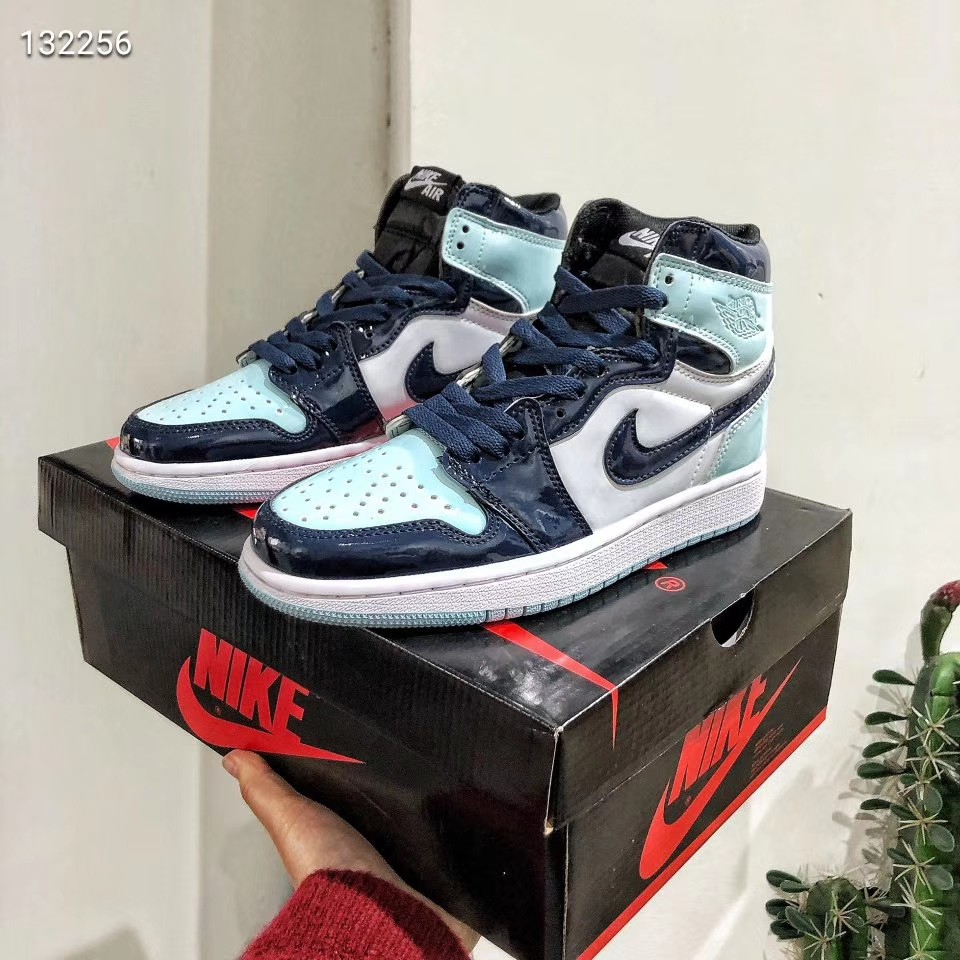 Original Nike Air Jordan 1 Retro High Og Unc Patent Obsidian Blue Chill White Men Running Shoes Shopee Malaysia