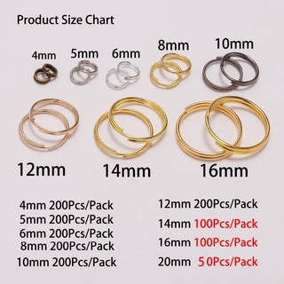 3-16mm Metal Open Jump Rings Split Rings Connectors For DIY Jewelry Making#