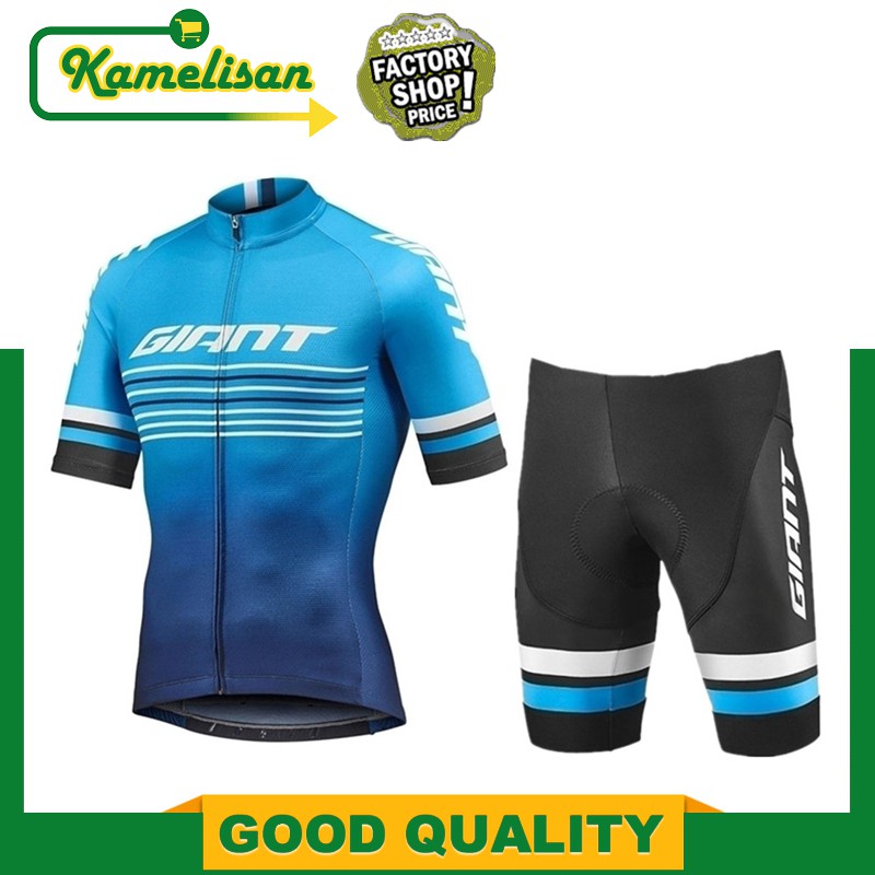 giant cycling jersey and shorts
