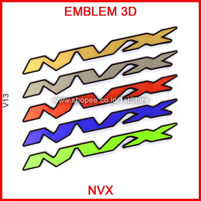 Nvx Emblem 3d Logo Yamaha Aerox 155 Malaysia Vietnam Sticker Embossed ...