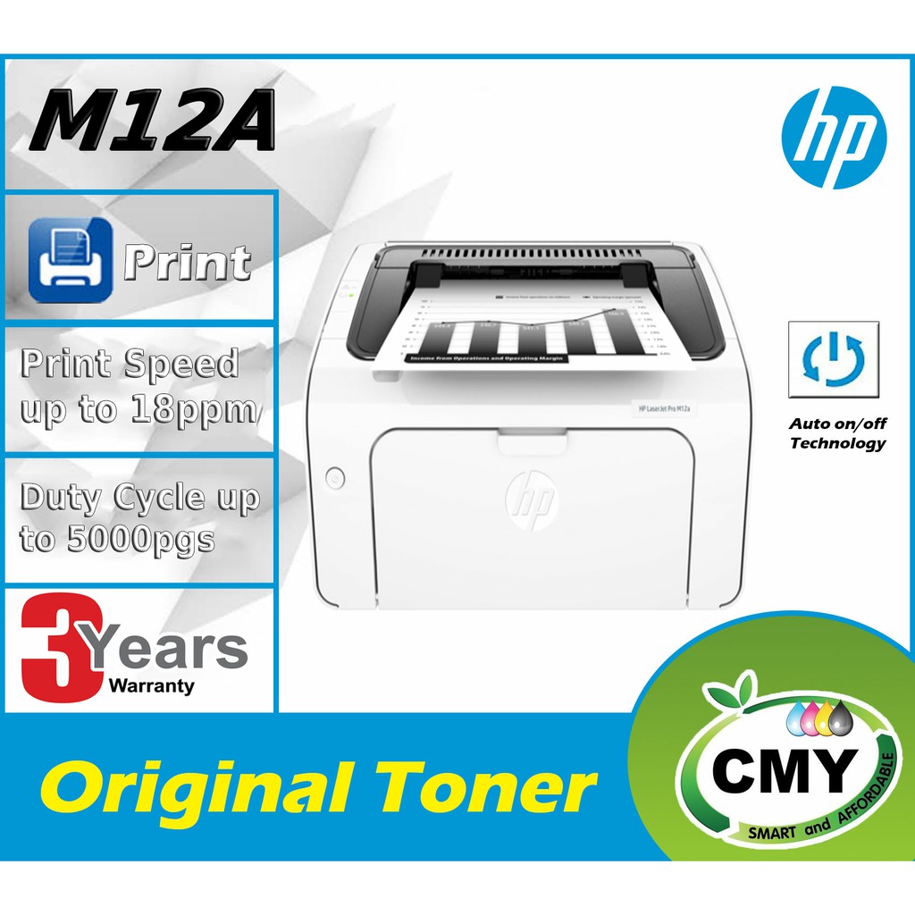 Hp Laserjet Pro M12a M12w Printer Shopee Malaysia