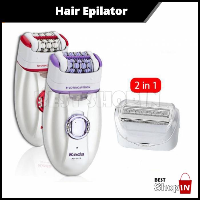 Keda Kd 191a 2 In 1 Epilator Ladies Hair Removal Shaver Trimmer