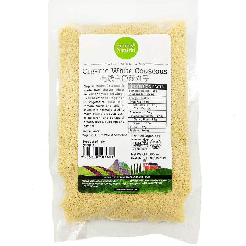 Simply Natural Organic White Couscous 500g Italy Shopee Malaysia
