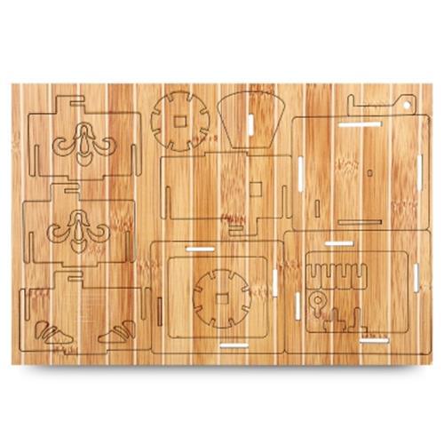 WOODCRAFT ASSEMBLY KIT 3D JIGSAW PUZZLE PHONOGRAPH (CARBIDE BAMBOO