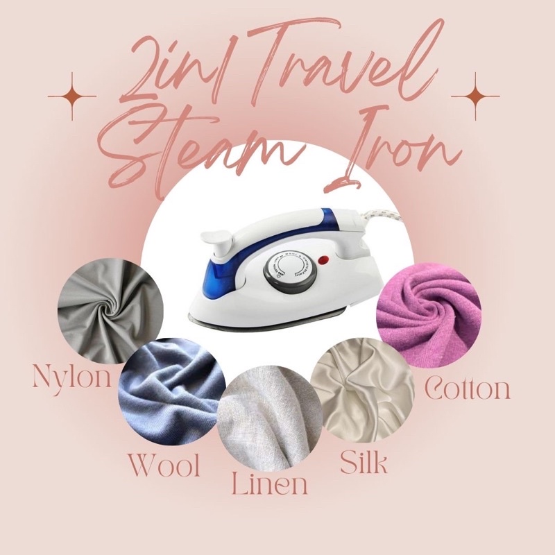(DEFECT) Steam Travel Mini Iron Foldable Portable Electric Iron Clothes
