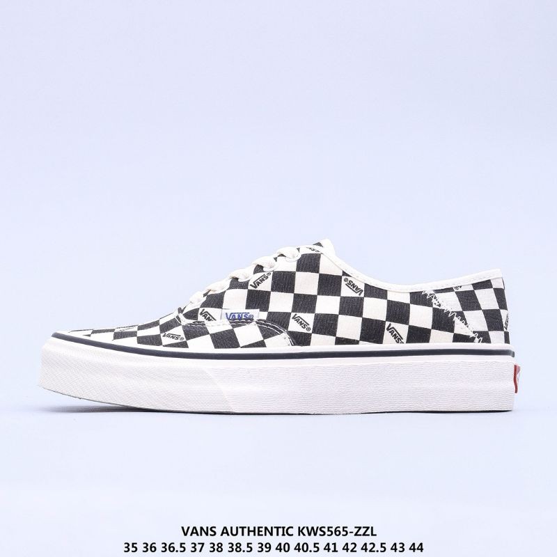 vans with checkered stripe
