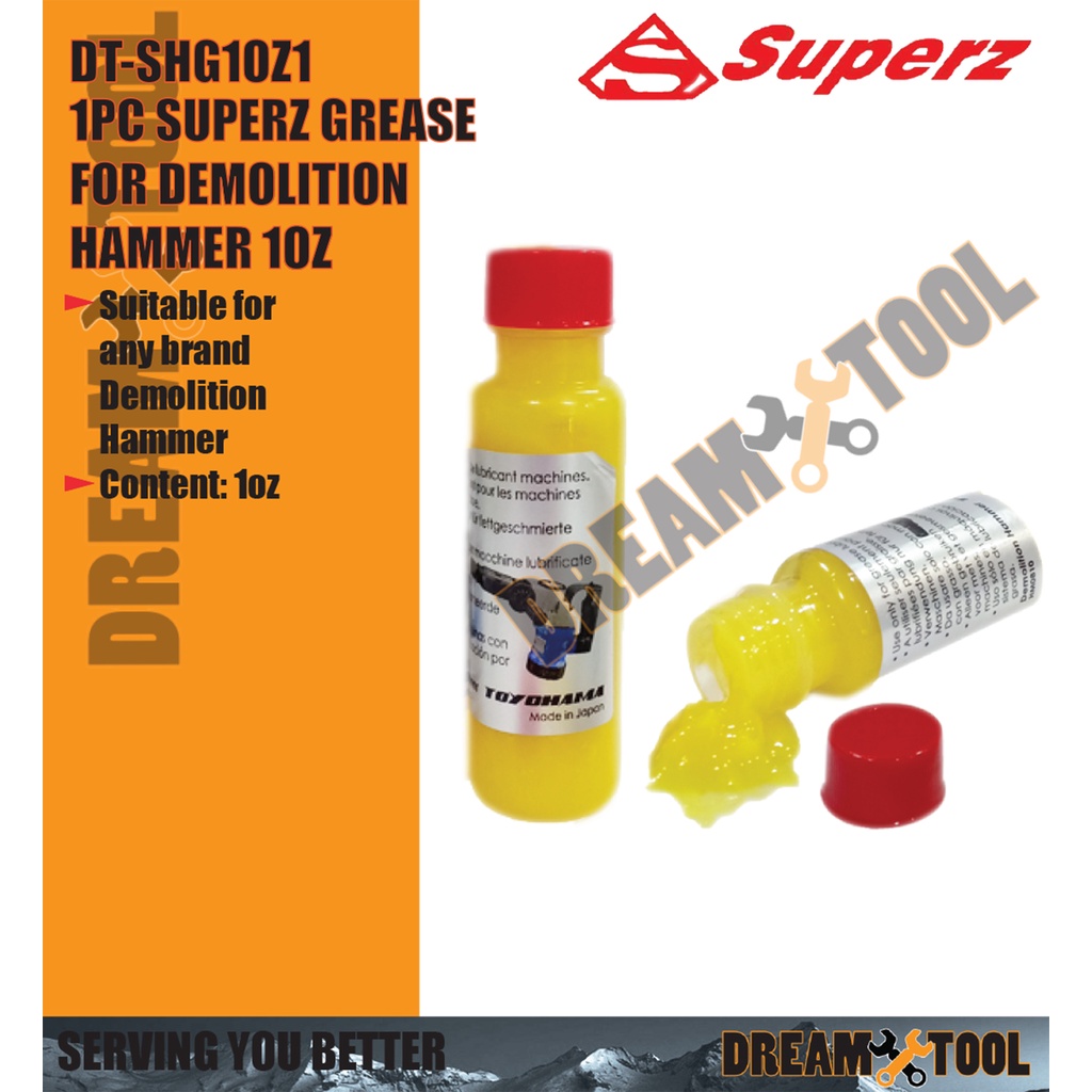 *HACKER GREASE * SUPERZ Grease for Demolition Hammer 1oz DTSHG1OZ1 / 3