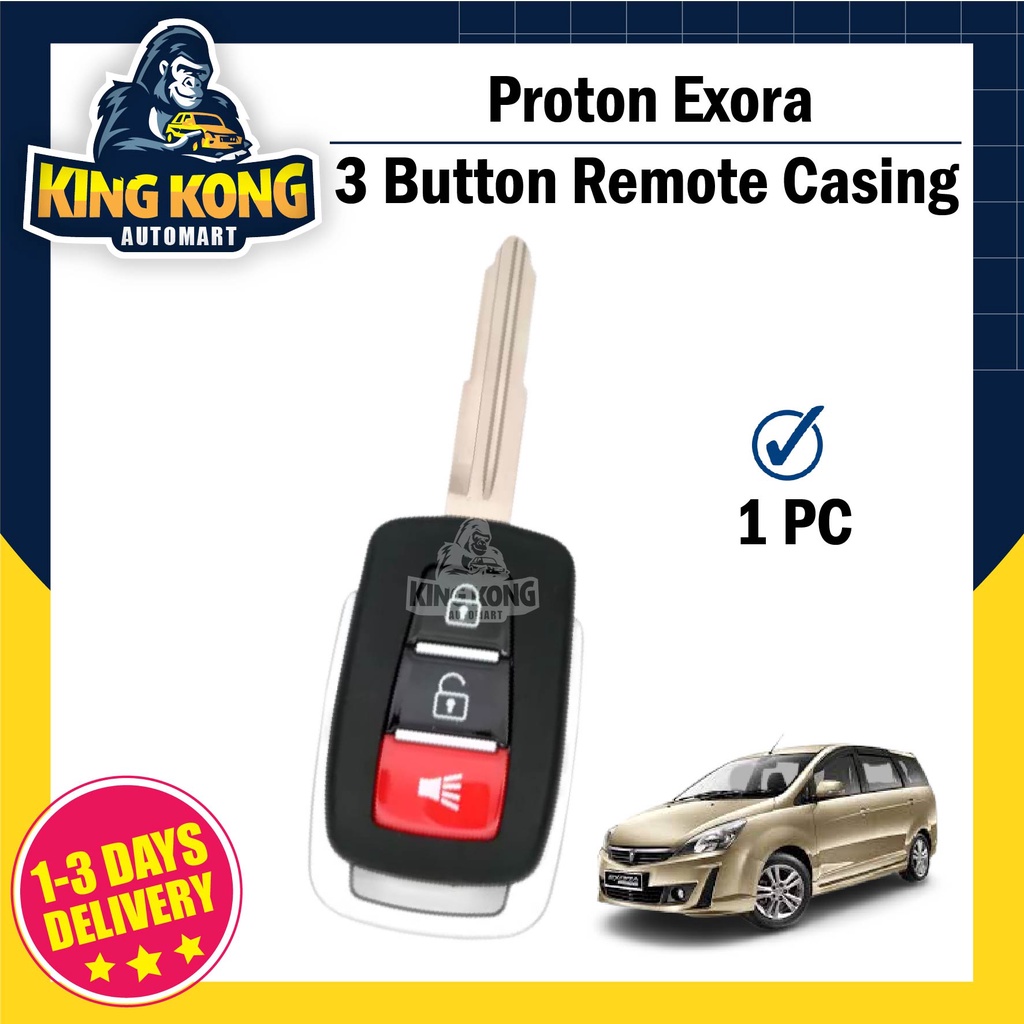 Proton Exora / Preve Remote Control Casing Replacement with 3 Buttons