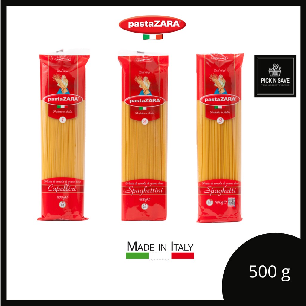 Pasta Zara Spaghetti, Capellini, Spaghettini 500G [Ready Stock