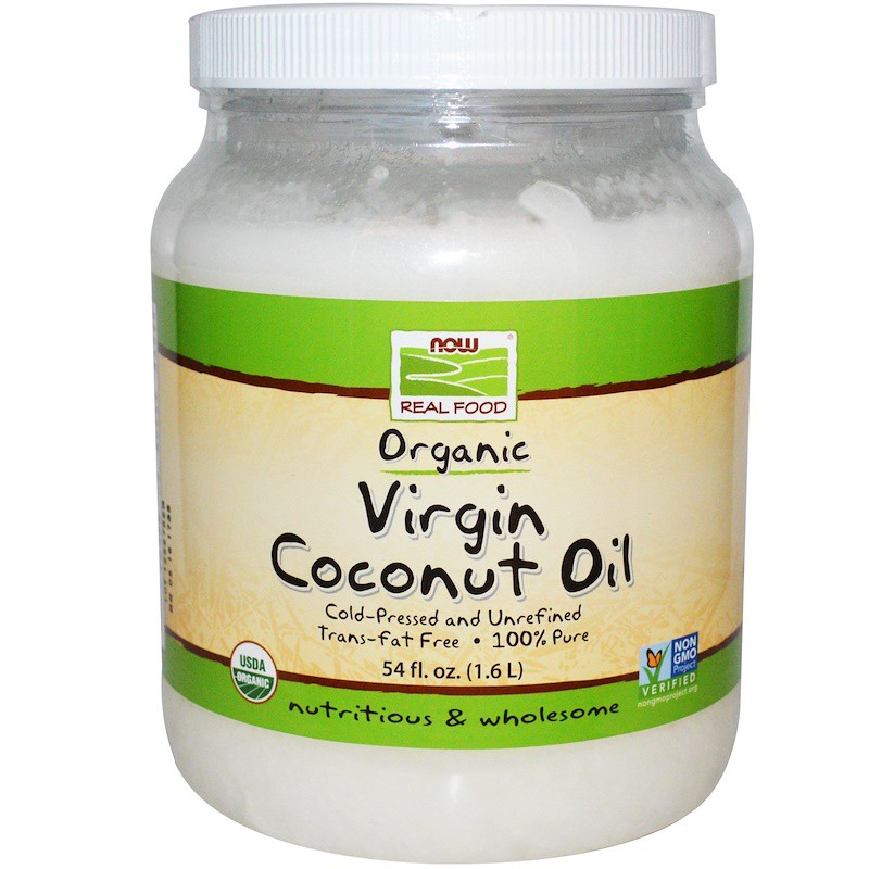 Now Foods, Real Food, Organic Virgin Coconut Oil, 54 fl oz (1.6 L ...