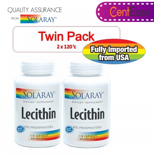 SOLARAY Lecithin Dietary Supplement (2 x 120 Capsules) Shopee Malaysia