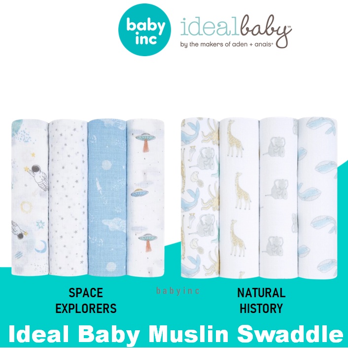 Aden Anais Ideal Baby Muslin Swaddle / Essentials Cotton Muslin Swaddle