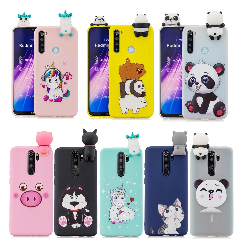 Redmi 8 8A Xiaomi Redmi Note 8T Case 3D Kawaii Panda ...