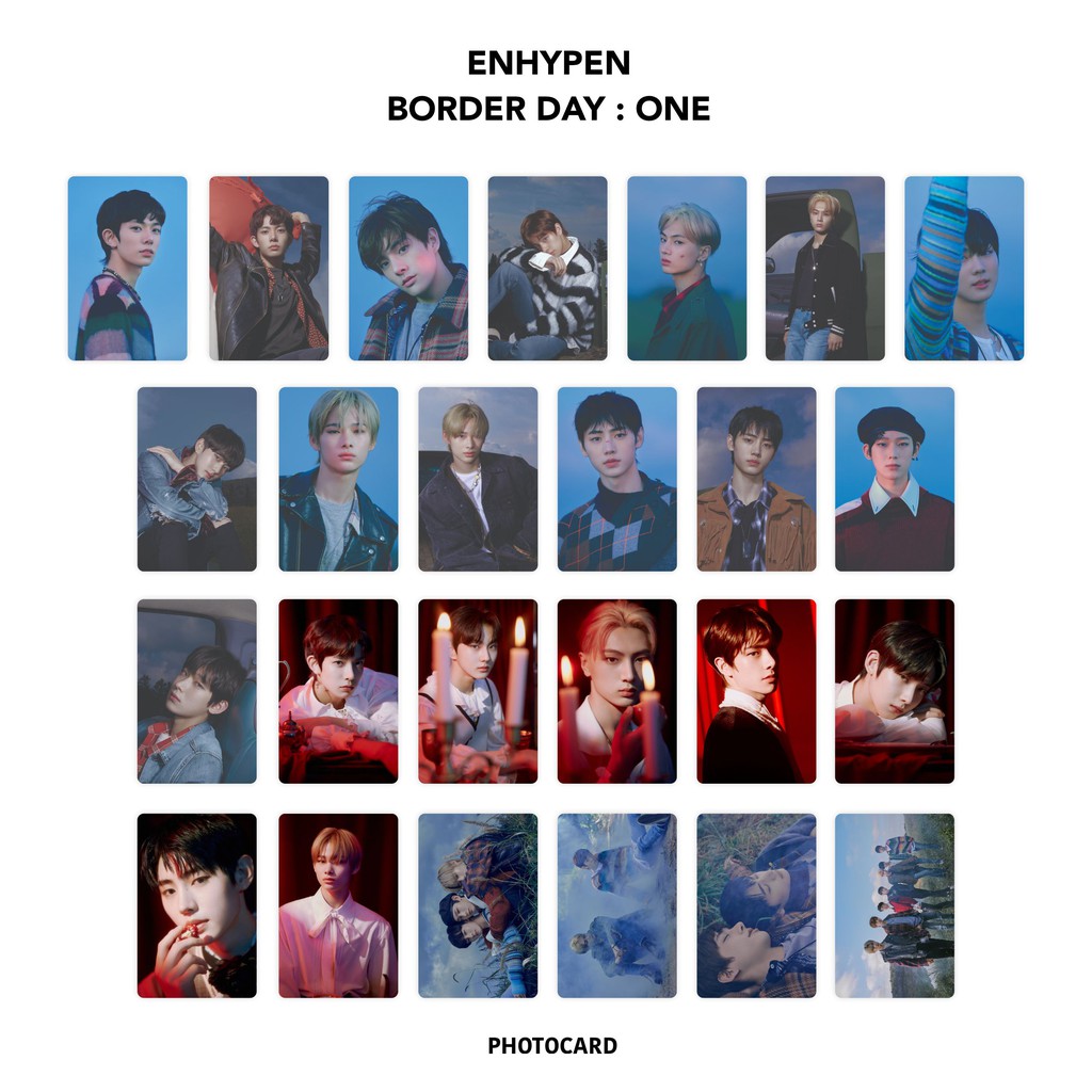 25pcs Art Paper 260 Glossy Photocard Enhypen Border Day One For Fans Shopee Malaysia