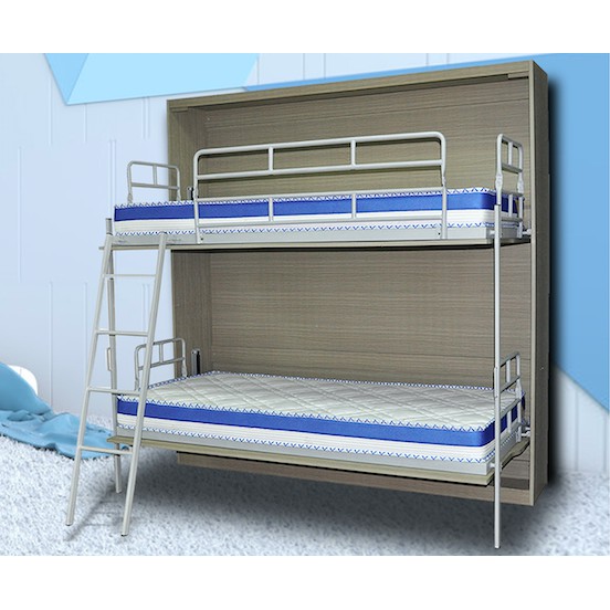 Smart Transformable Twin Bunk Bed With, Retractable Bunk Bed Ladder