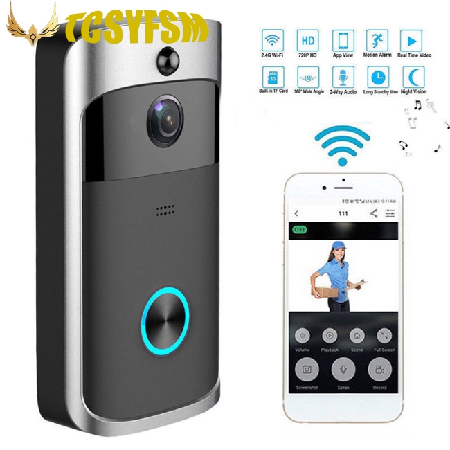 Home & Garden Ding Dong Wireless Smart WiFi Doorbell HD Camera Video ...