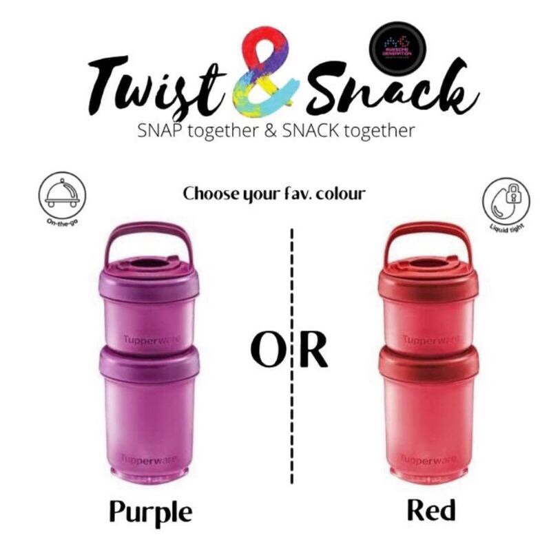 Tupperware Twist N Snack (2 Pcs) | Shopee Malaysia