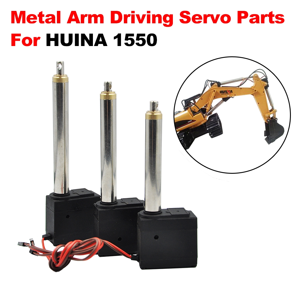 Color : One Set for 593 DAPENGNIAO Upgrade Metal Arm Driving Servo Parts for HUINA 1593 22CH RC Truck 1/14 Remote Control Engineering Vehicle Model Excavator Accessories 