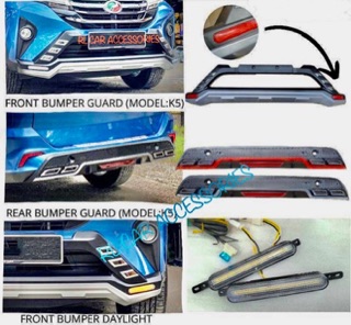 Perodua aruz bodykit body kit front rear bumper guard 