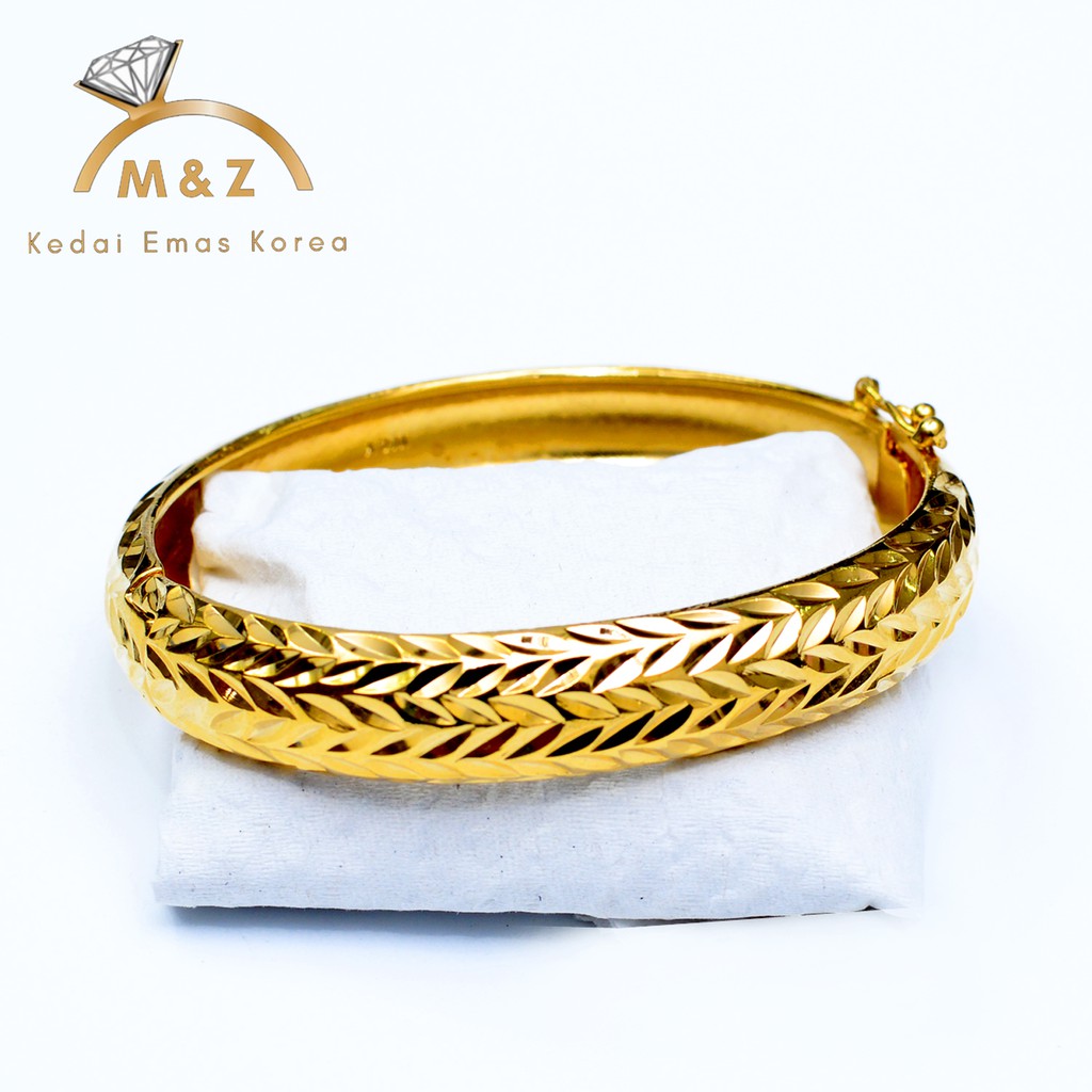 24k Gold Plated Woman S Bangle Kedai Emas Korea Emas Bangkok Jewelry Shopee Malaysia