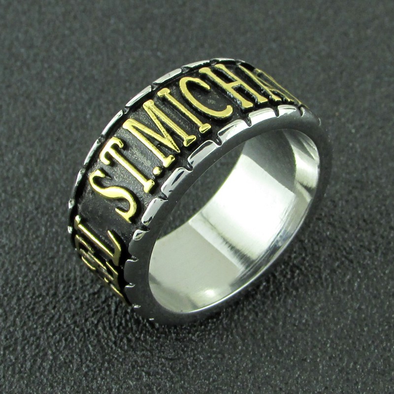 st michael ring gold