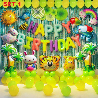 FOREST ANIMALS Theme Birthday Party Decoration Mega Set | Shopee Malaysia