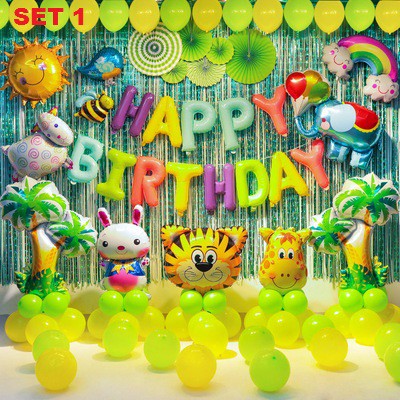 Ready Stock Forest Animals Theme Birthday Party Decoration Mega Set Shopee Malaysia