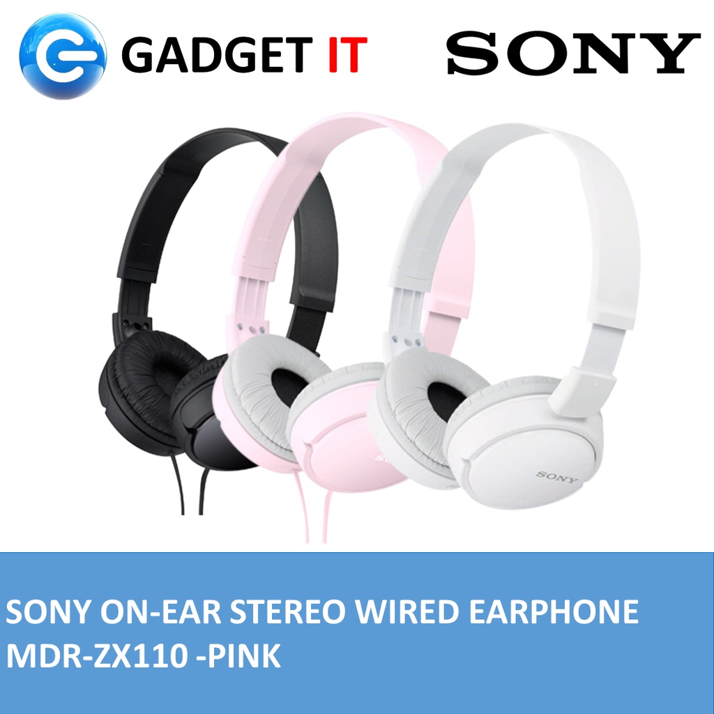 Sony On Ear Stereo Wired Earphone Mdr Zx110 Mdr Zx110ap Powerful And High Quality Sound Shopee 3200